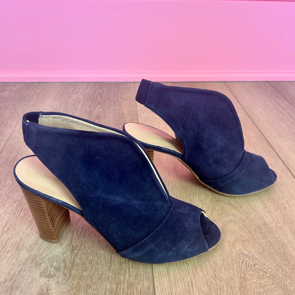 Brenda Zaro Navy Suede Heels